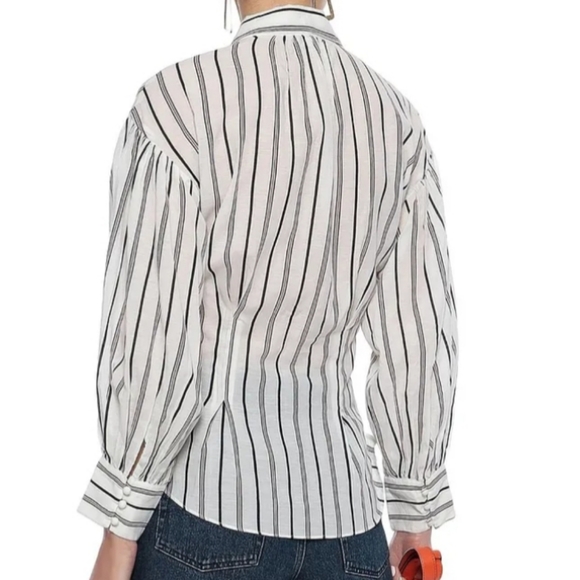 JOIE

Minya gathered striped cotton-blend shirt - Picture 2 of 6